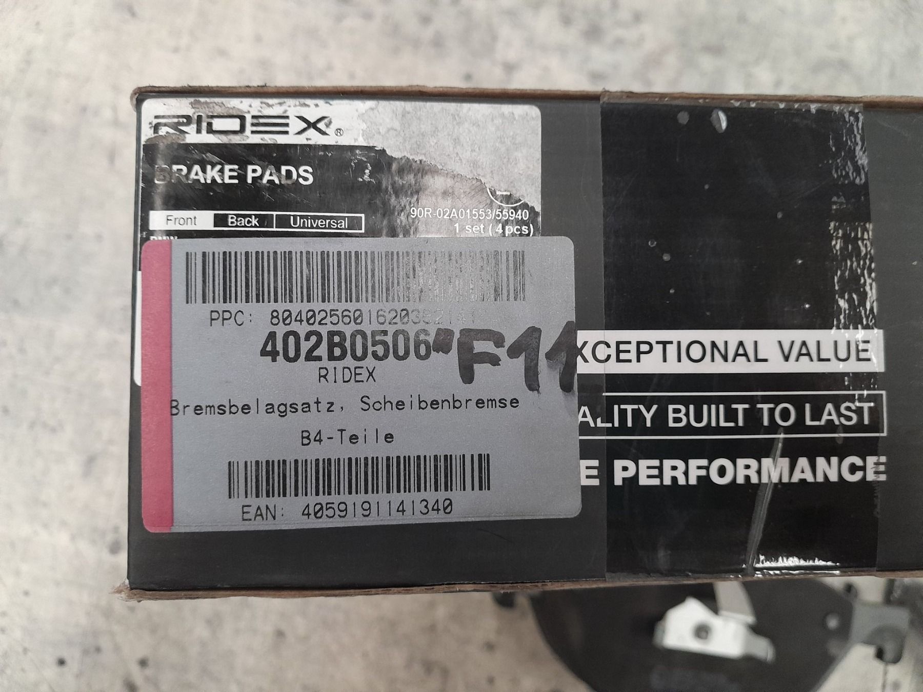 Alle Autoersatzteile: RIDEX 402B0506 Bremsbelagsatz, Scheibenbremse M Performance – Neu und originalverpackt aus Visp von Heilil 3