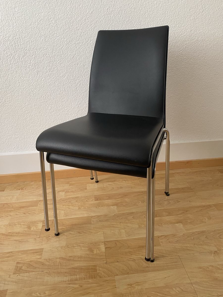 Stühle: 6x Stühle, schwarz und lederbespannt – Gebraucht aus Bern von joxter 2