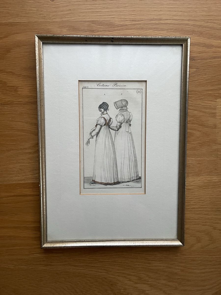 Stiche: Antiker Mode-Stich "Costume Parisien" gerahmt – Gebraucht aus Lufingen von Mark7777 4