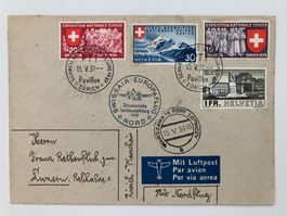 1939 Swissair Europaflug Nord bis Warschau, gute Frankatur