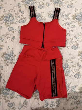 Caju Brasil Sport Set Rot Top und Shorts Grösse S neu