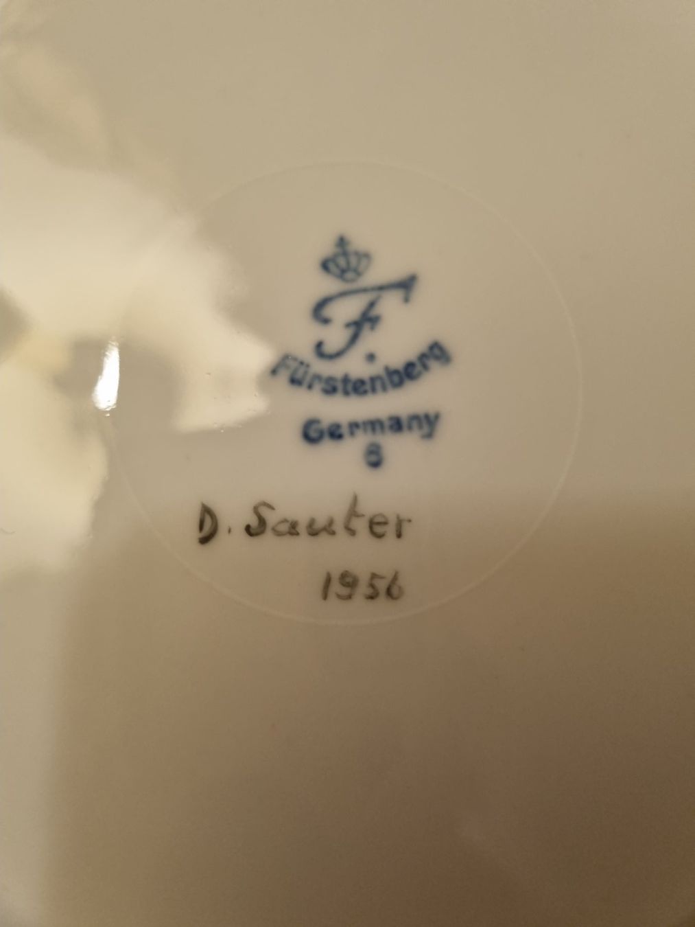 Fürstenberg Set di piatti: Fürstenberg Kaffeeservice handbemalt, datiert 1956 – Usato da Scharnachtal venduto da devin03 1