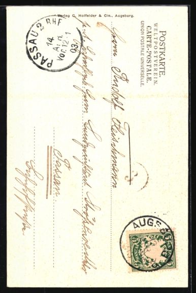 Cartoline postali: Grusskarten-AK Augsburg, Häuser in der  – Usato da Berlin venduto da bartko-reher 1