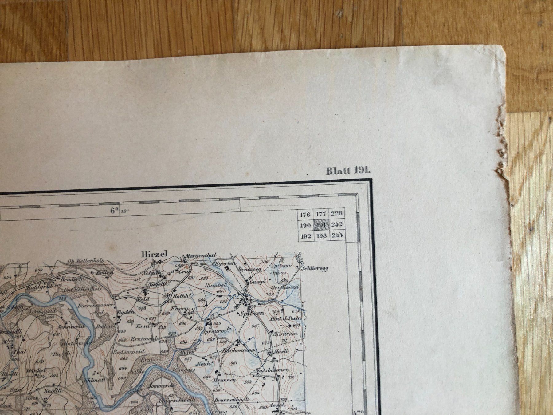 Landkarten & Atlanten: Siegfriedatlas Bl. 191: Zug 1887 – Gebraucht aus Zürich von allp 4