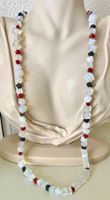 Edelstein-Longkette Opalit Lava Koralle Achat –Unikat 88 cm