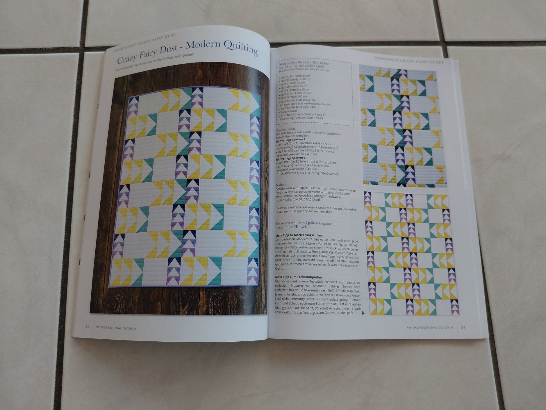 Riviste & Magazine: Patchwork Professional Magazine - 2 Ausgaben zu verkaufen – Usato da Winistorf venduto da acreativ4 4