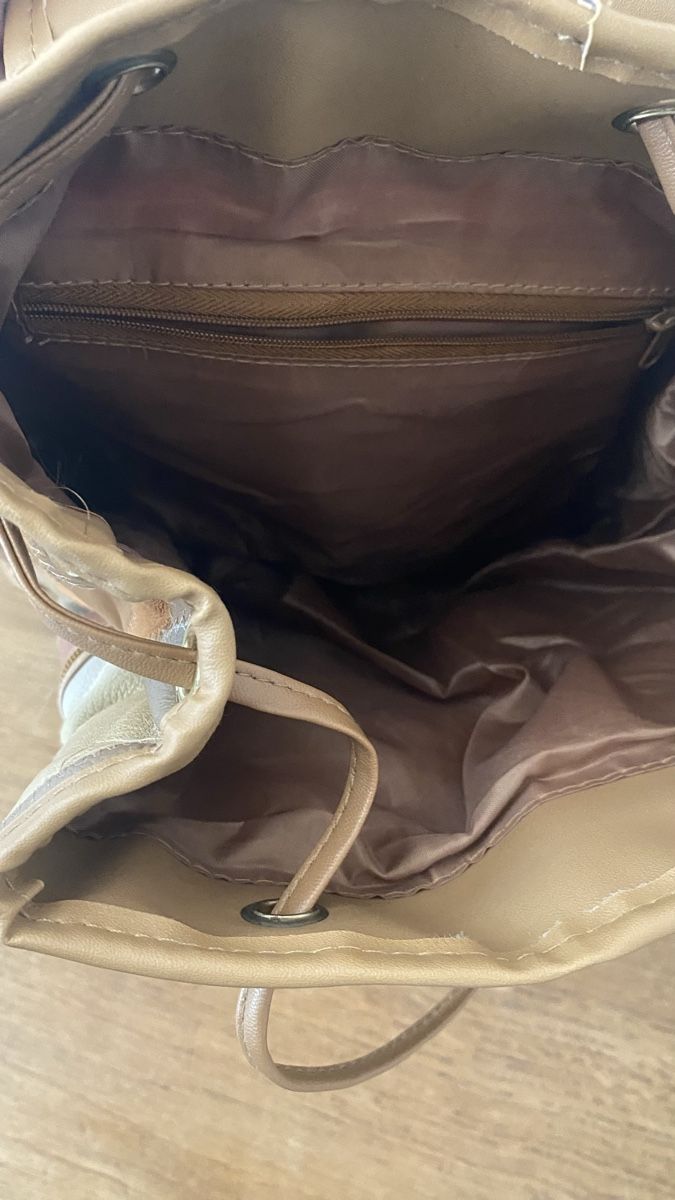 Zaini: Vintage Leder Rucksack, Patchwork Optik – Usato da Zürich venduto da hulahup 2