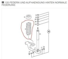 Mercedes Benz Spiralfeder  2 Stück  124 324 11 04