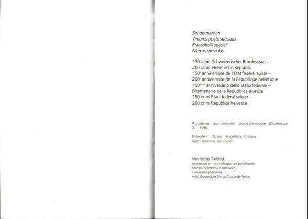 Tutti i francobolli: Broschüre "DIE POST/SWISSCOM",  1998 – Nuovo (secondo la descrizione) da Aarburg venduto da Aare10 4
