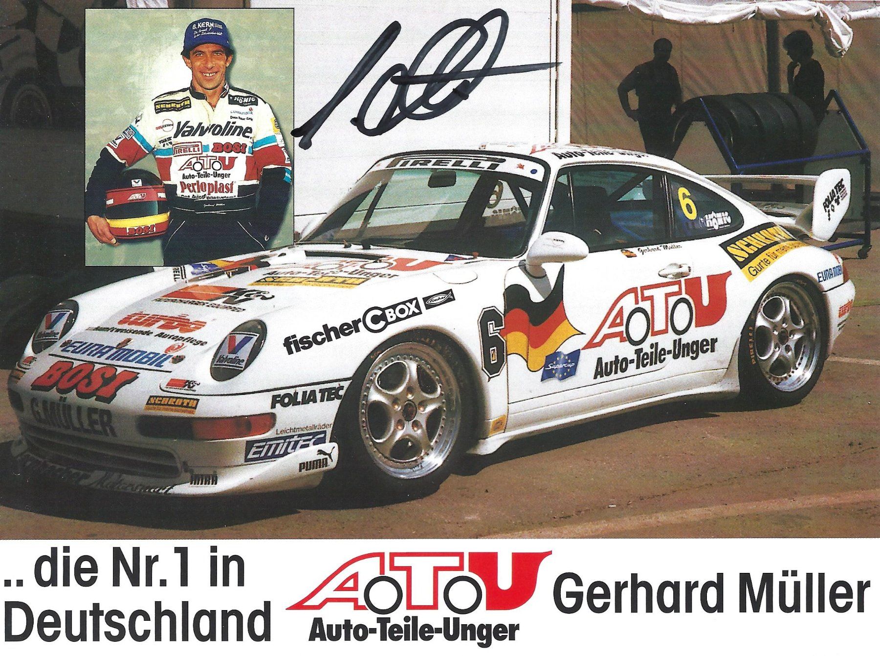Autografi: Autogrammkarte; Gerhard Müller, Porsche Carrera Cup – Usato da Aarburg venduto da Hktm