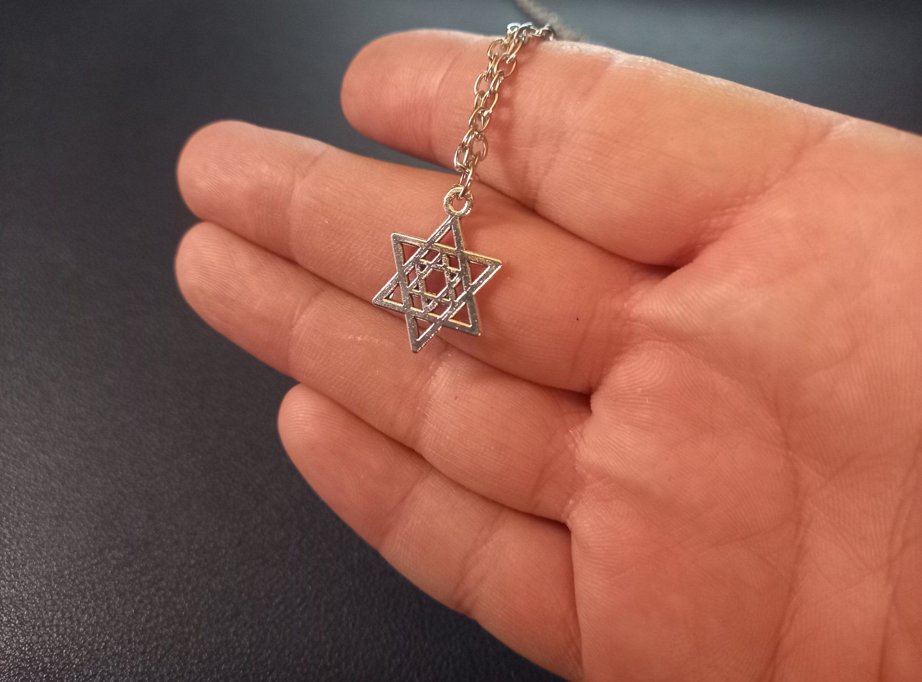Catenine: 5x Davidstern Israel Halskette RT / Collier étoile de David – Nuovo e nell'imballaggio originale da Bussigny venduto da NATURALO 1