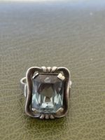 Antiker edler Silberring mit Aquamarin