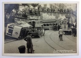 Ansichtskarte - Tramunglück 10.9.1930 - Gloriastrasse Zürich