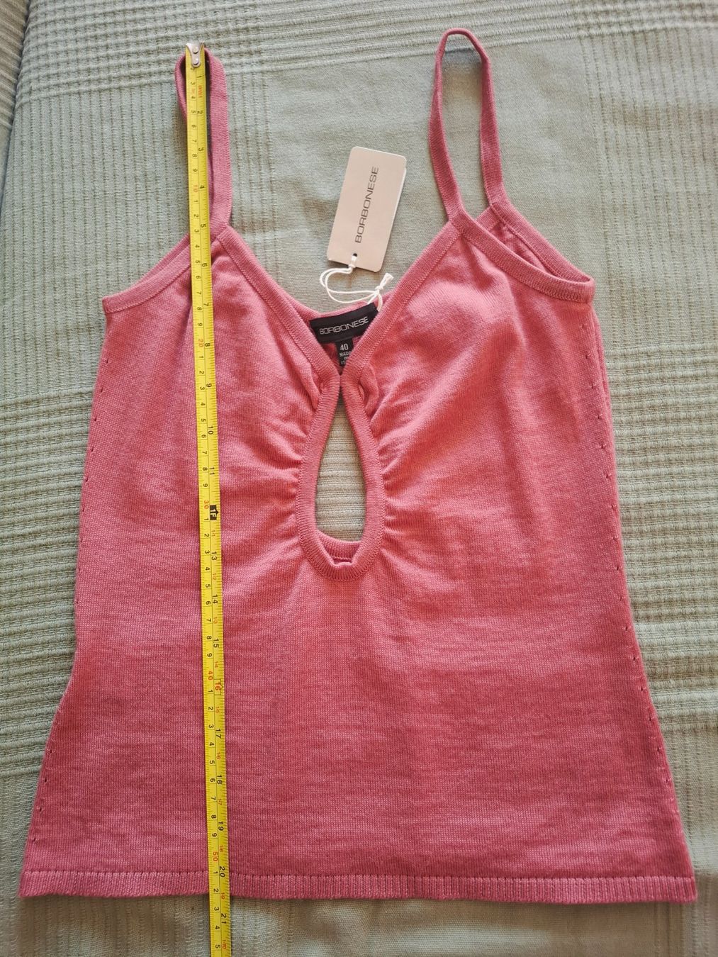 Top: Borbonese coral knit virgin wool top, S – Nuovo e nell'imballaggio originale da Carouge GE venduto da Juli_03 4