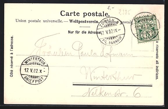 Cartoline postali: AK Winterthur, Partie am Walkeweiher – Usato da Berlin venduto da bartko-reher 1