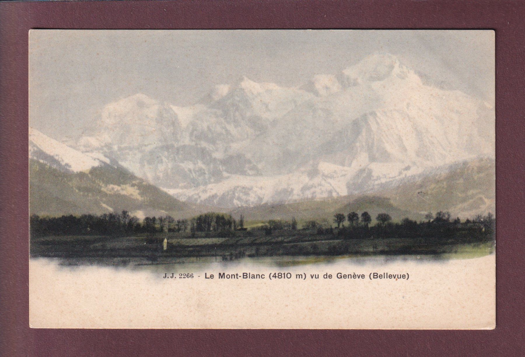 Cartoline postali: MONT-BLANC vu de GENEVE – Usato da Pully venduto da nicecards
