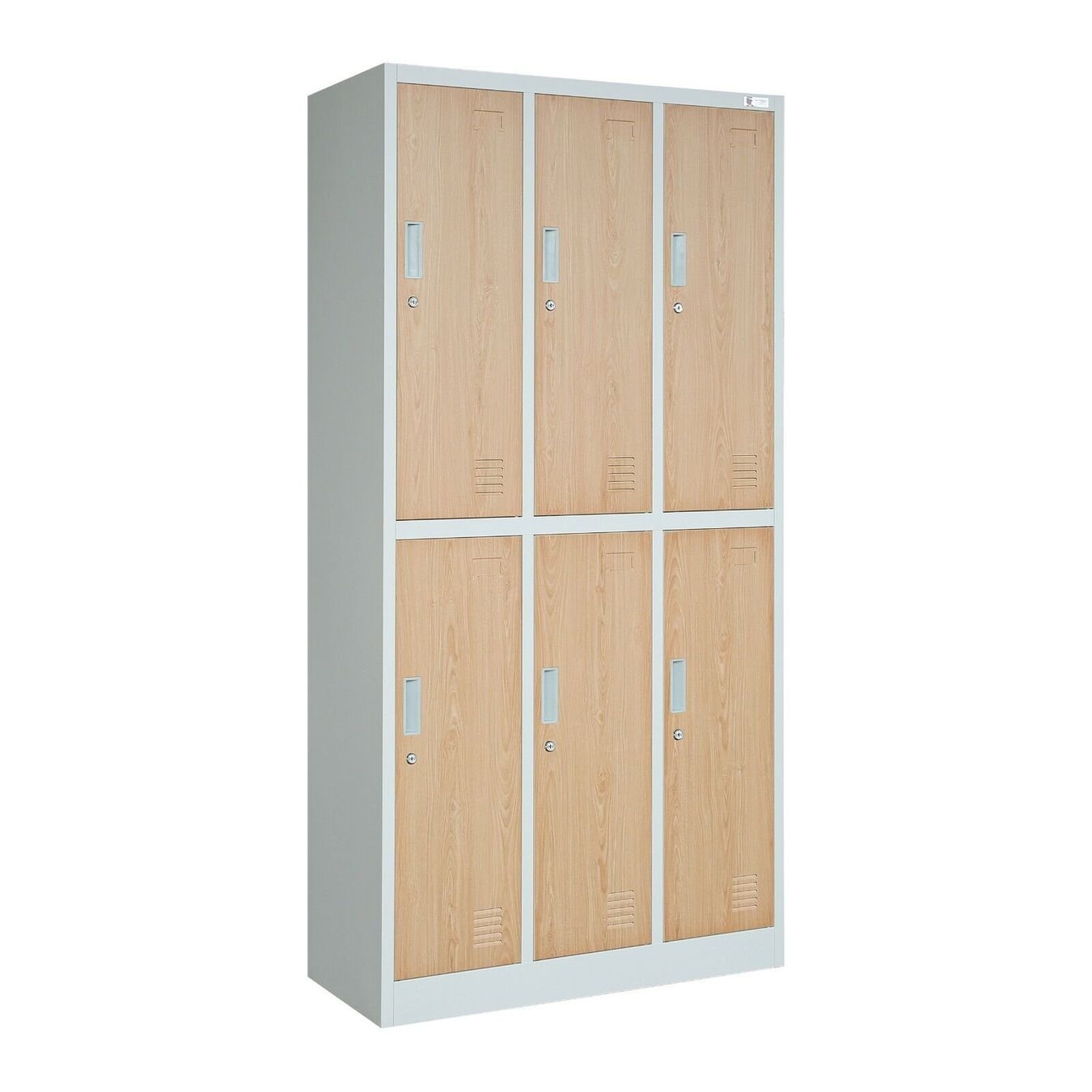 Armadi: Schliessfachschrank 6 Fächer - Weiss/Holzoptik – Nuovo e nell'imballaggio originale da Wallenwil venduto da toesstal-vertrieb 3