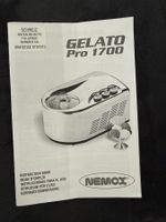 Nemox Glace Maschine Gelato Pro 1700 Ab Chf 1.0 mit Garantie