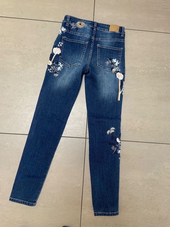 Bestickte Boho  Stretchjeans 2