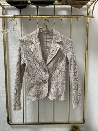 Romeo Gigli Blazer Jacke Spitzen Gr. M beige