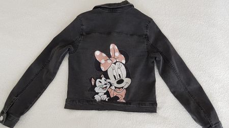 H&M Jeans Jacke Minne Maus mit Print Gr.140cm.