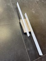  Moderne LED-Designleuchte in Chrom/Weiss 