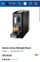 Delizio Carina Midnight Black Neu Kaffeemaschine