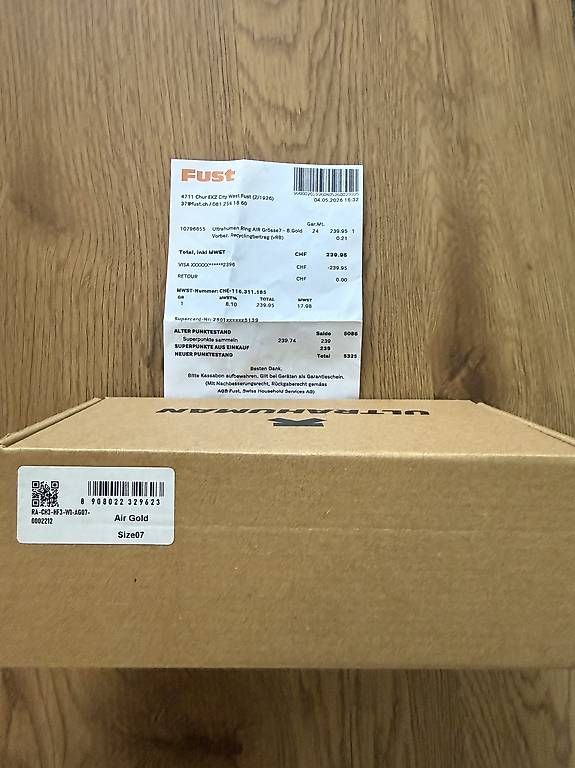 Anelli: Ultrahuman Ring AIR Gold  Grösse 07  originalverpackt – Nuovo e nell'imballaggio originale da Triesen venduto da nadomas 2