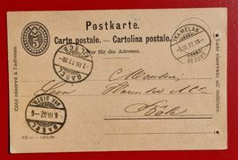 GANZSACHE PK TRAMELAN BASEL FIL S.C.B 1902 ZUSTAND S. FOTO