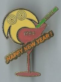 Placchette & Badge: Happy New Year 1994, Pin – Usato da Zürich venduto da t24_de