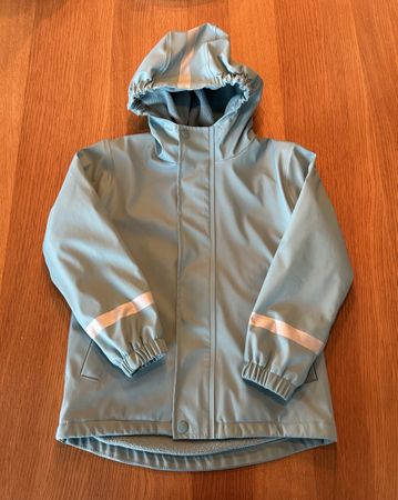 Migros Kinder Regenjacke gefüttert Gr. 110/116 Hellblau