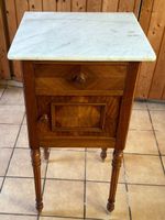 Nachttisch mit Marmorplatte Holz