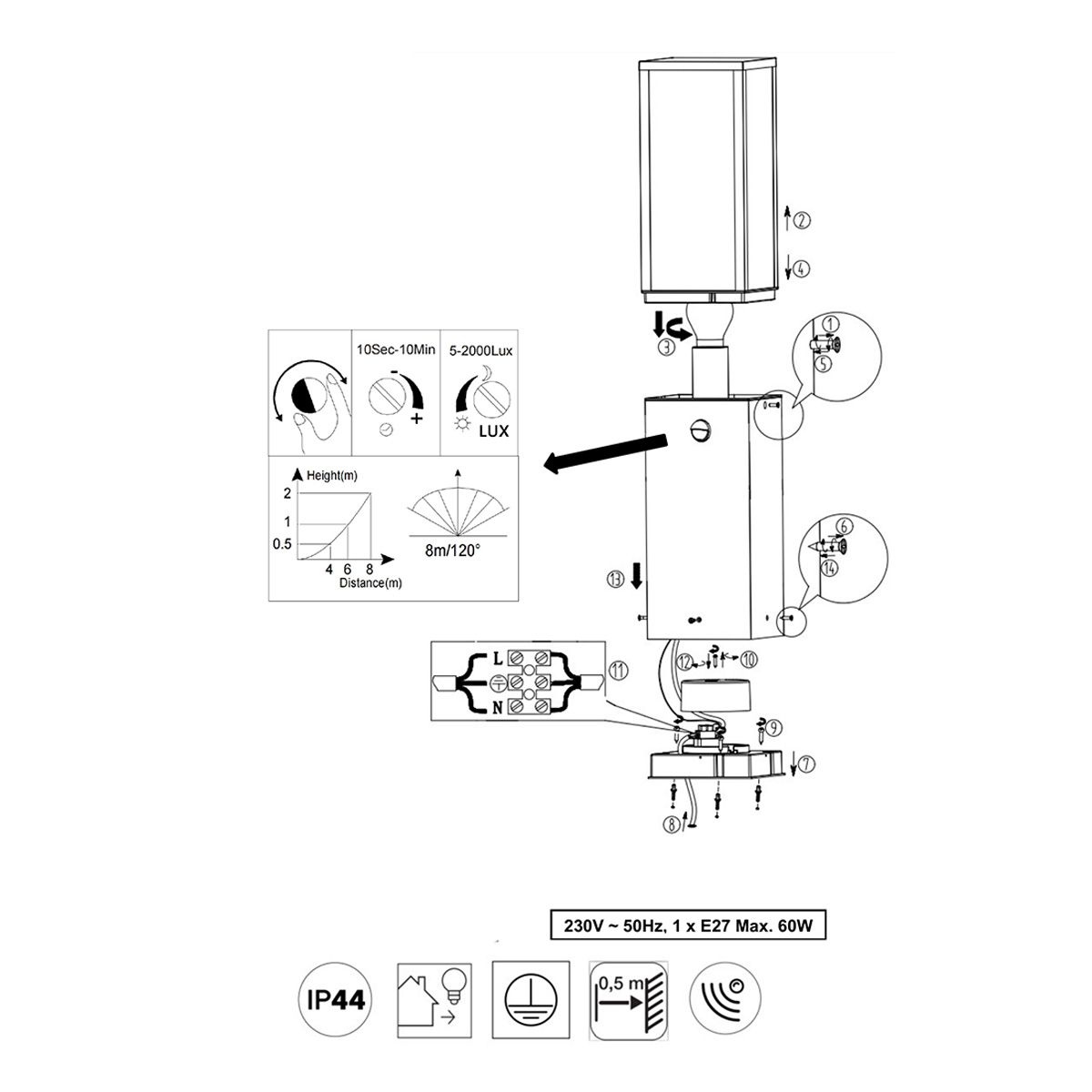 Lampade: Aussen Stehleuchte, Vitrine, 80 cm Höhe – Nuovo (secondo la descrizione) da Kreuzlingen venduto da Smart-Light 5