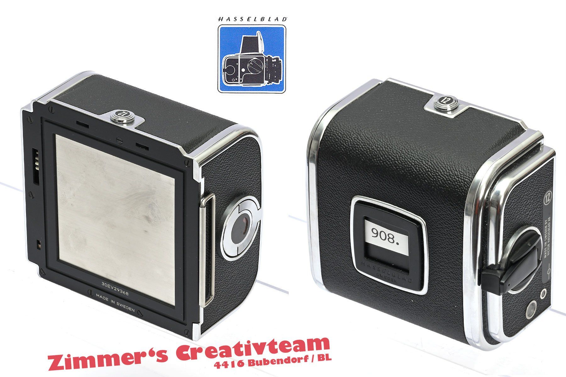 Hasselblad Fotocamera: Hasselblad Kassette A12 120 6/6, chrom – Usato da Bubendorf venduto da zimmers_creativteam