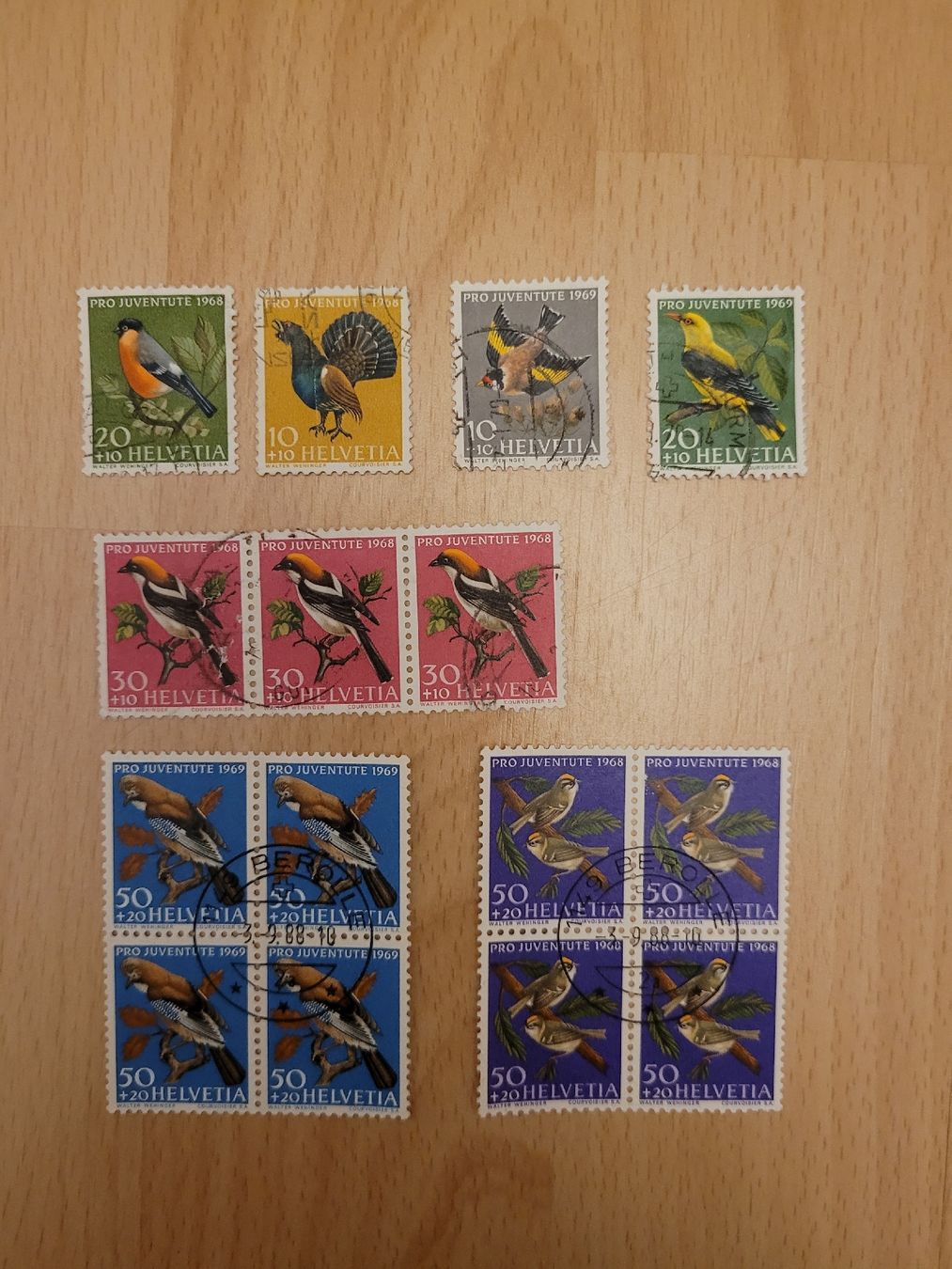 Tutti i francobolli: Briefmarken Helvetia Vögel – Usato da Inwil venduto da Flower2325