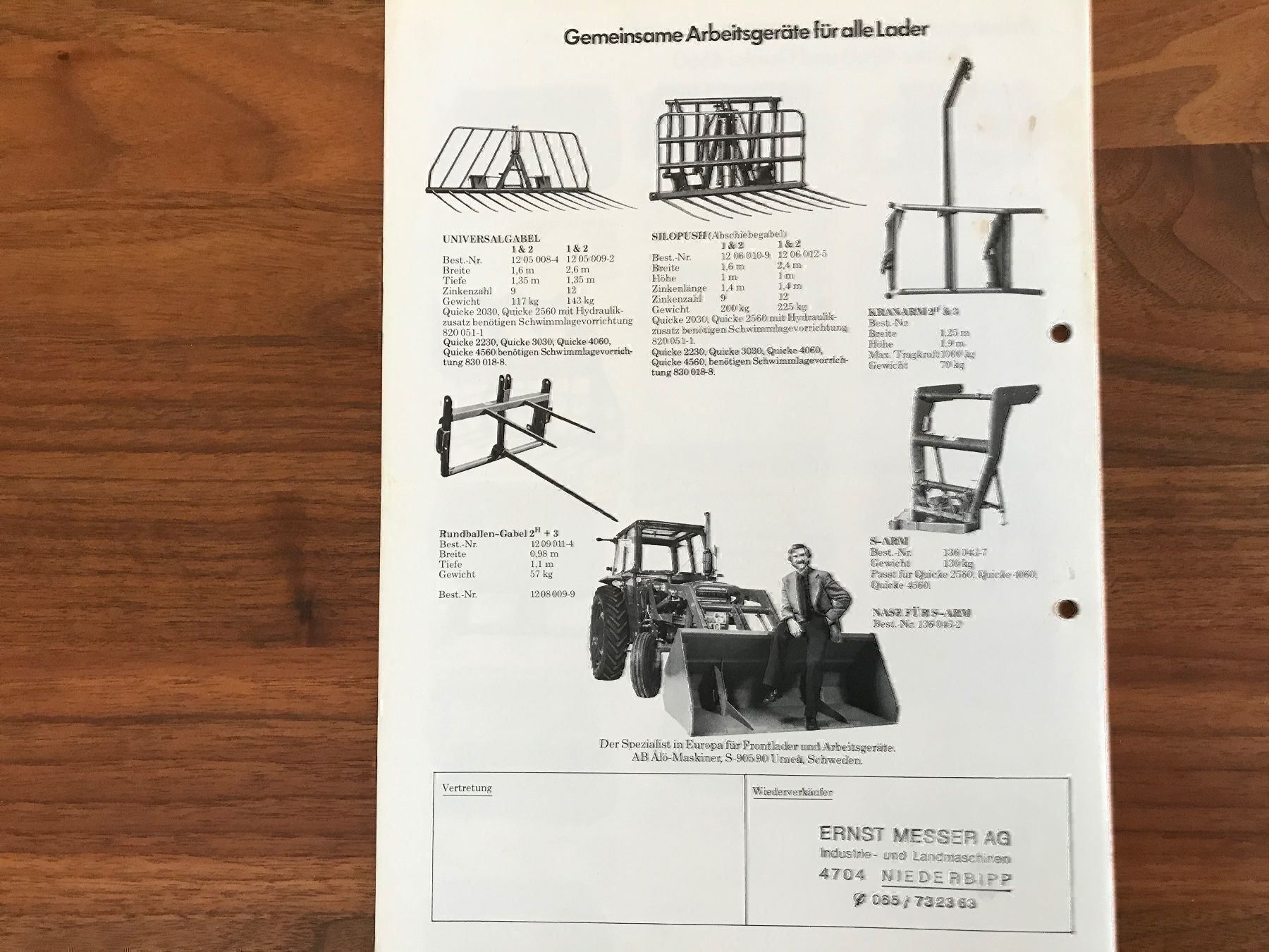 Trattori: Alö Prospekt – Usato da Balterswil venduto da Jeko1967 2