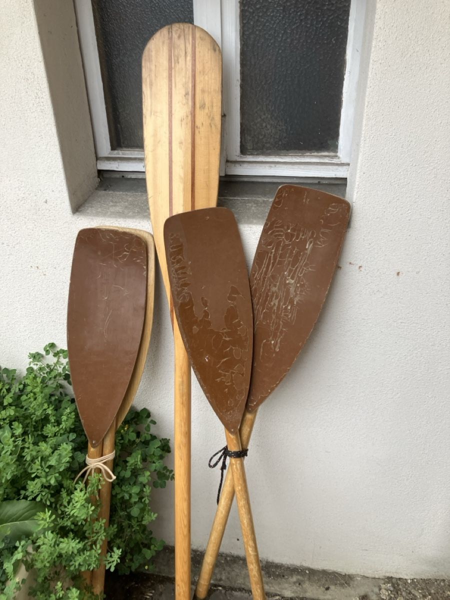 Gommoni, kayak & canoe: 5 Holzpaddel ab 1 Fr – Usato da Erlenbach im Simmental! venduto da Simmentaler-Perlen
