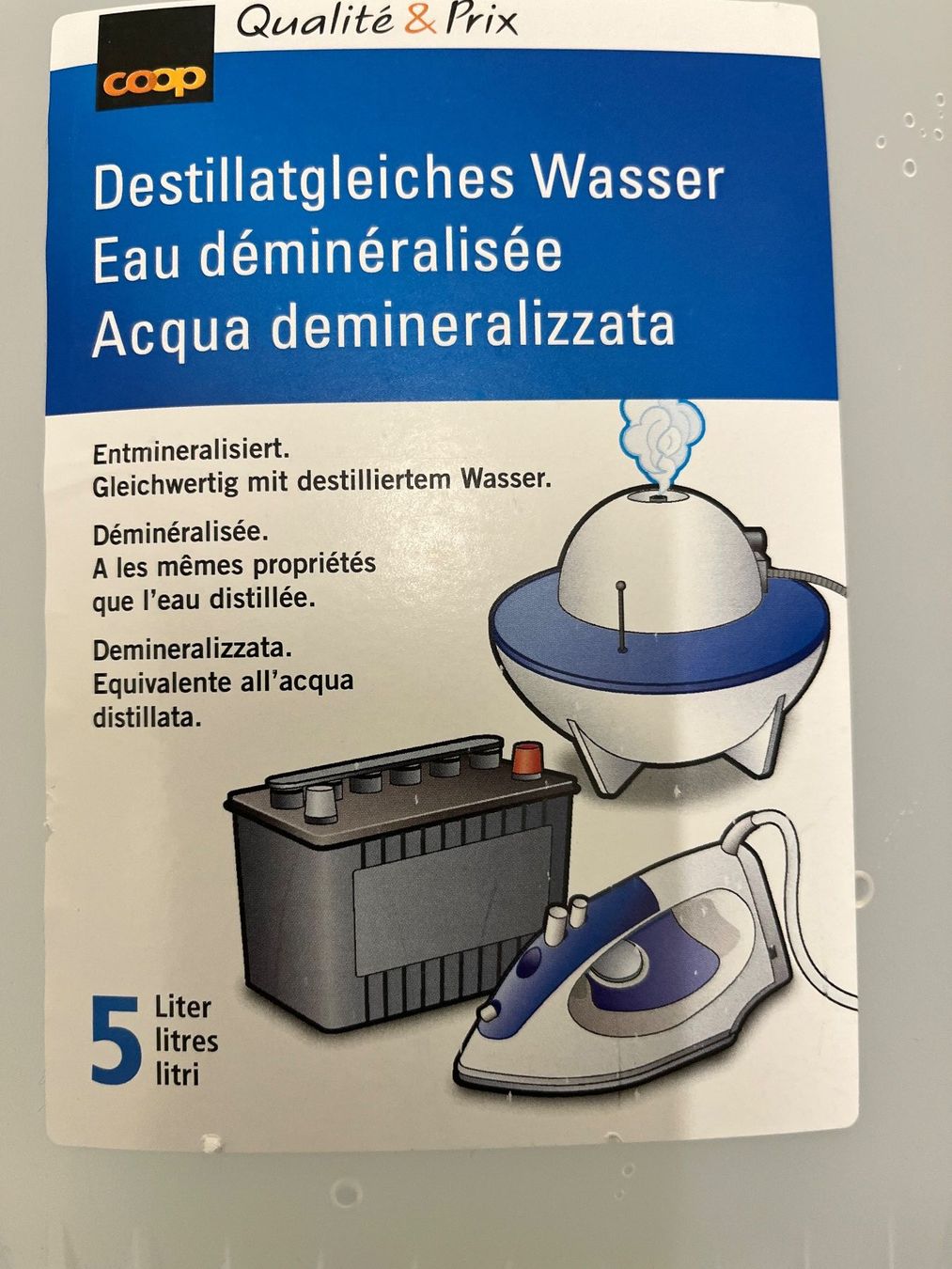 Küchengeräte: Destilliertes Wasser – Neu und originalverpackt aus Balgach von Olieto 1