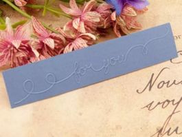 Prägeschablone, Nr.714"for you" Schriftzug (Sizzix geeignet)