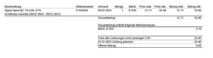 Sigma Misurare: Sigma Sport BC 14.0 WL STS – Nuovo (secondo la descrizione) da Matzingen venduto da sz2 3