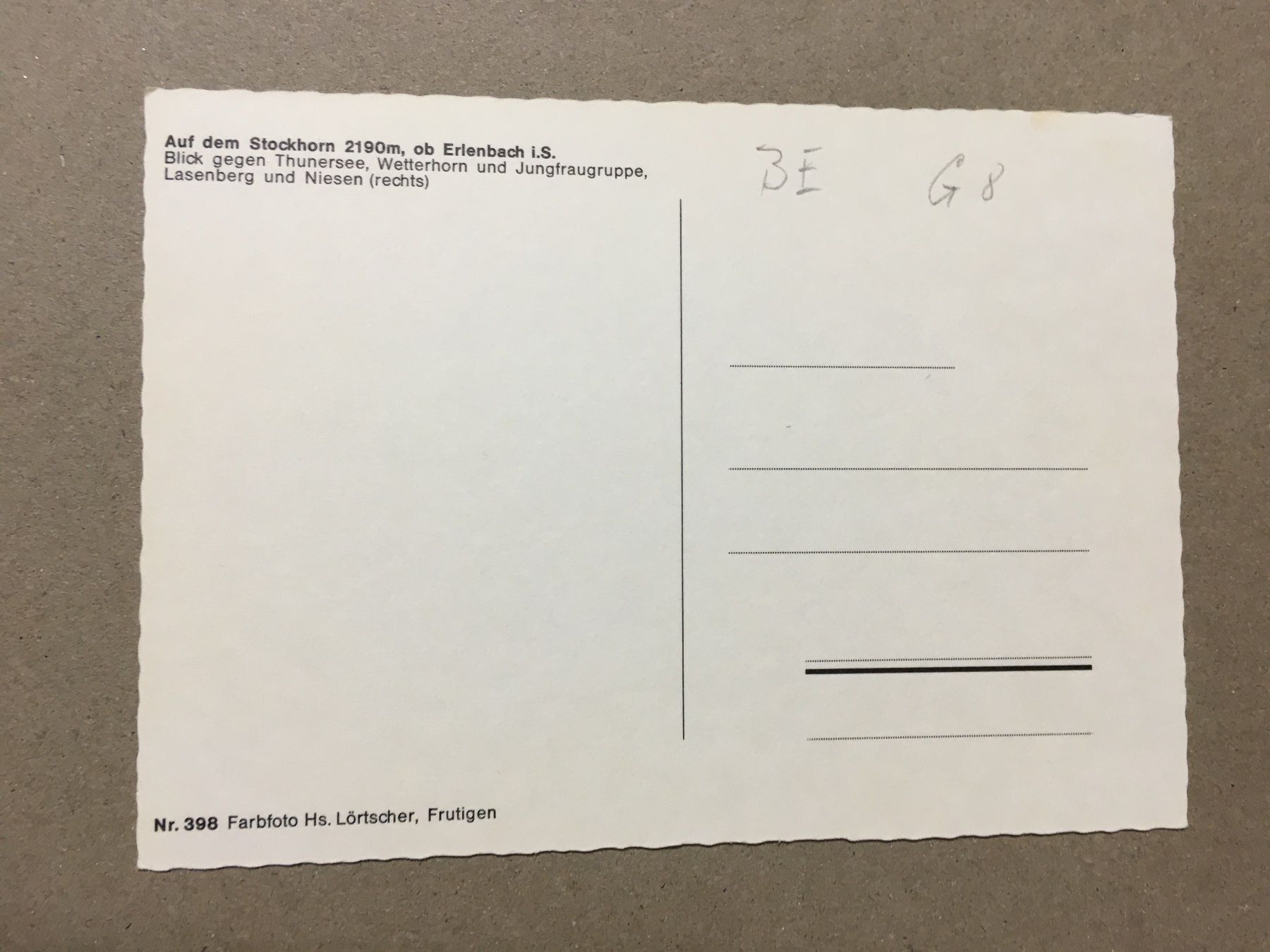Cartoline postali: AK Stockhorn ob Erlenbach im Simmental – Usato da Küttigen venduto da Melisch1000 1