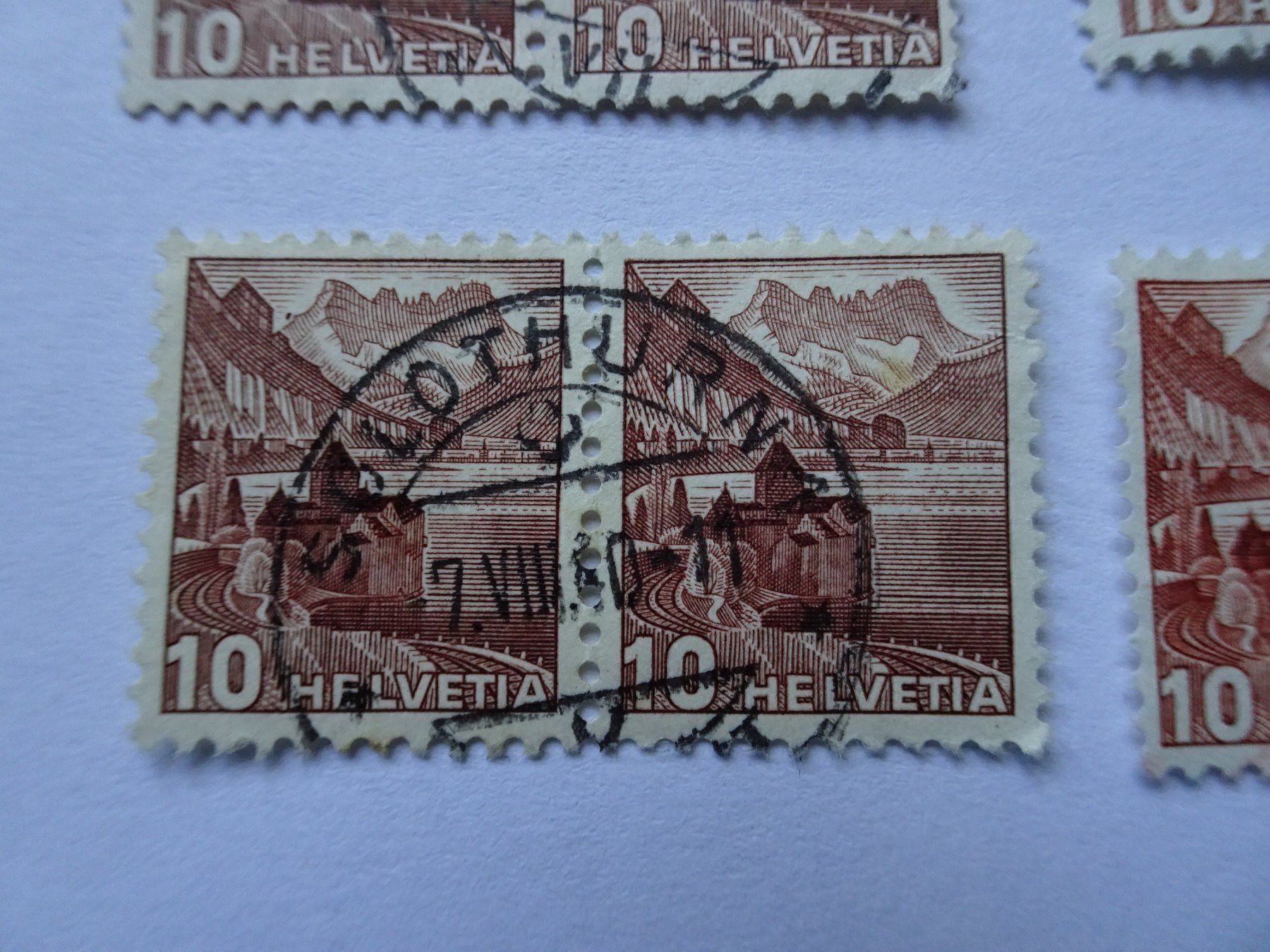 Alle Briefmarken: 1939/42  2er-Streiffen – Gebraucht aus Aadorf von Chnorli-Furz 3