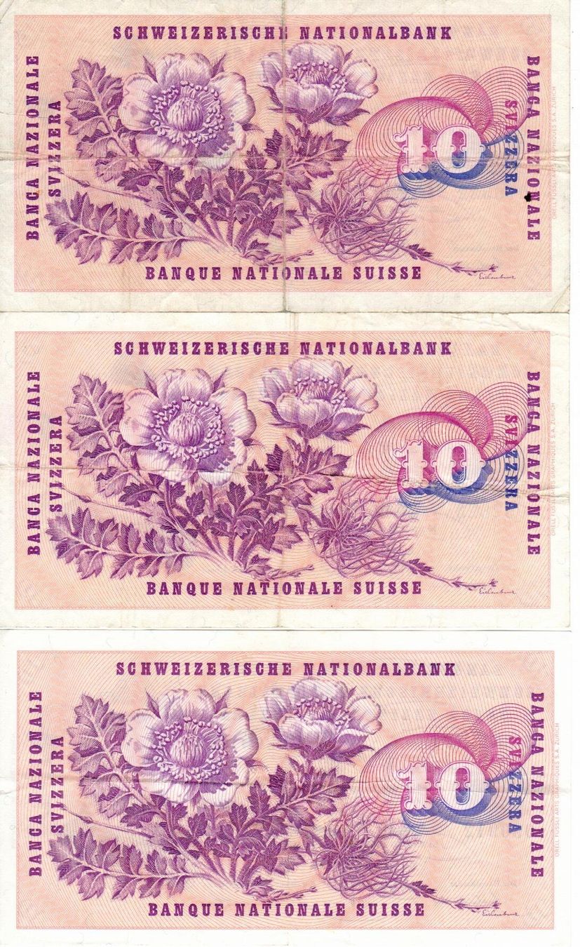 Banknoten: alte Schweizer Banknoten – Gebraucht aus Wolhusen von Curver9 5