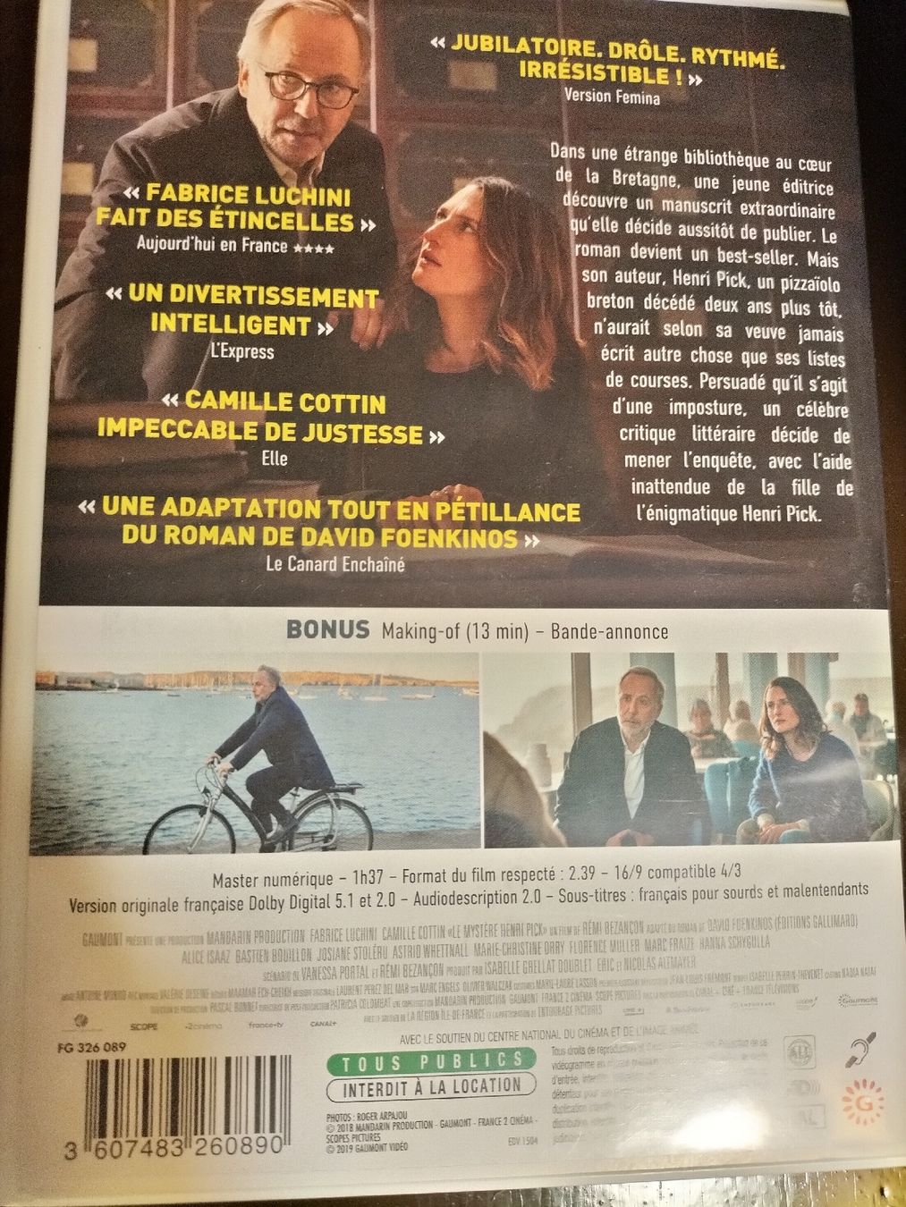 Tutti i DVDs: Dvd Le mystère Henri Pick – Nuovo (secondo la descrizione) da Penthalaz venduto da fed_5ypc 1