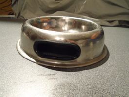 Hundenapf, silberfarbig, Durchmesser ca. 14 cm