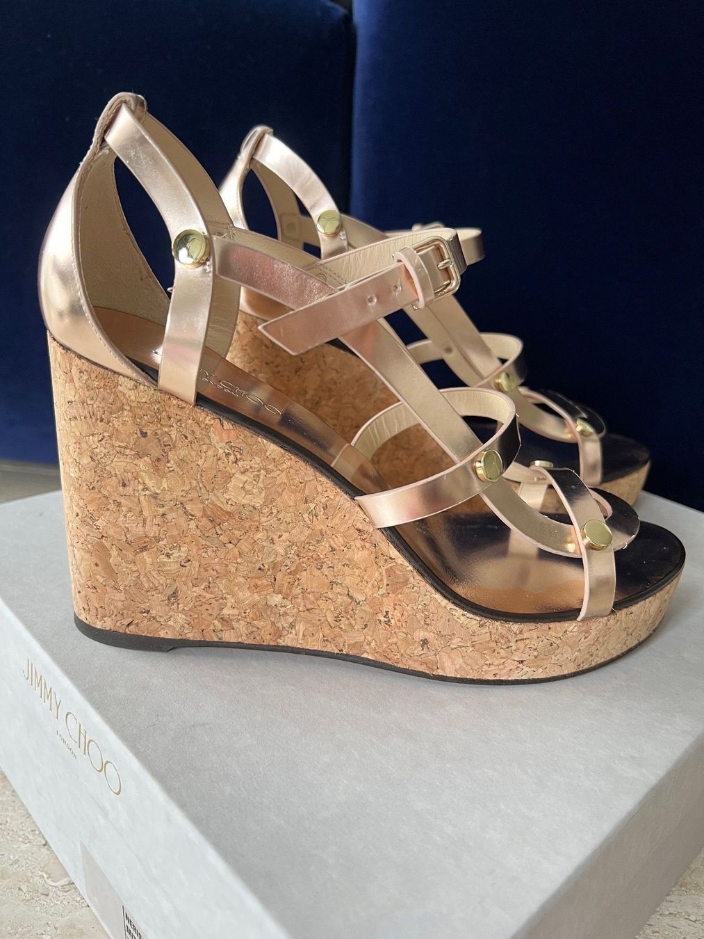 Jimmy Choo Scarpe da donna: Jimmy Choo Nerissa 100 Wedge 40 Roségold – Nuovo (secondo la descrizione) da Dübendorf venduto da mpo_p6vb 1