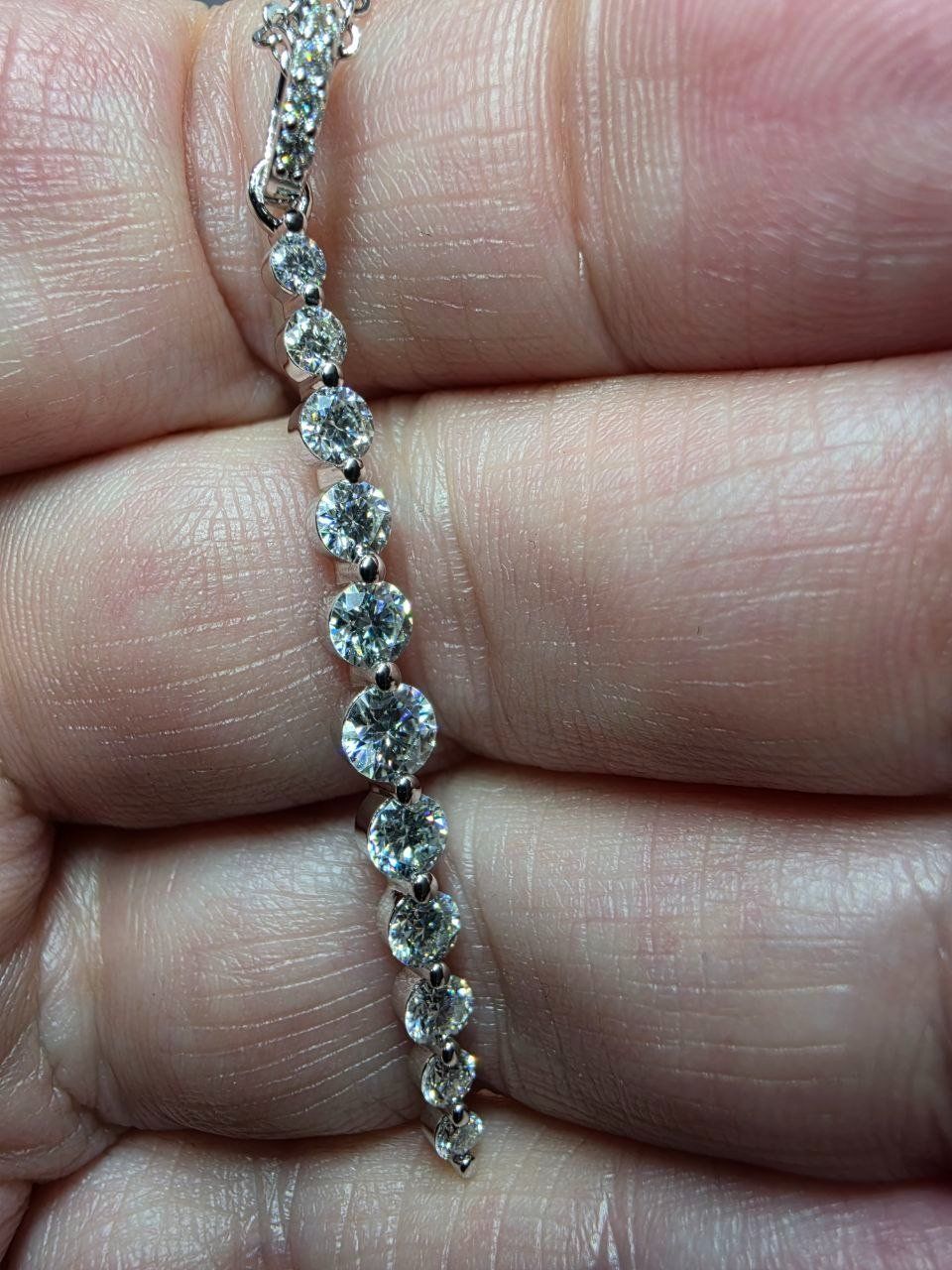 Ketten: Collier argent avec diamants de moissanite certifiés – Neu und originalverpackt aus Reconvilier von Tsma67 9