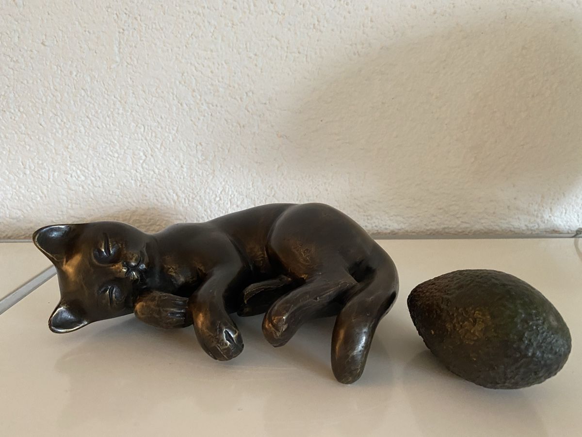 Sculture & Statue: Bronze Katze schlafend – Nuovo e nell'imballaggio originale da Zürich venduto da eileenchen1 2
