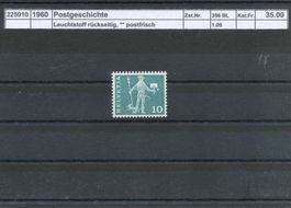 1960 Postgeschichte - 10 Rp., Leuchtstoff rückseitig, **