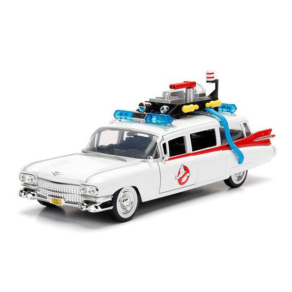 Jada Toys Modellini d'auto: Ghostbusters Diecast Modellauto Cadillac Ecto 1 - 1:24 – Nuovo e nell'imballaggio originale da Zofingen venduto da ActionSpielzeug
